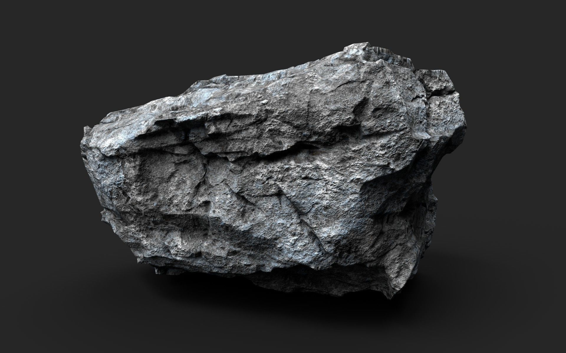 Rock 16-10 Low-poly 3D model_1