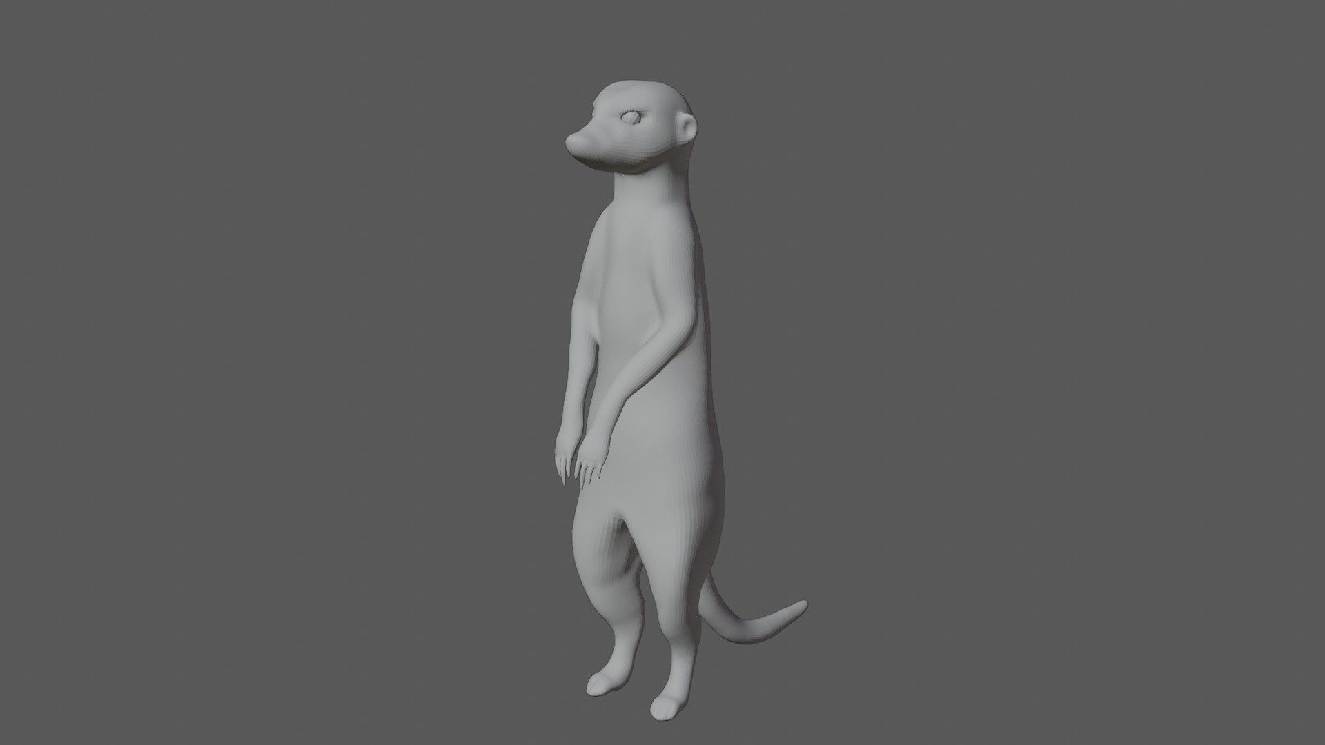 Meerkat Low-poly 3D model_8
