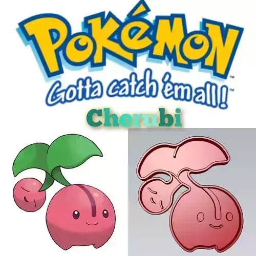 Amazing Pokemon Cherubi Cookie Cutter Stamp Cake Decorating 