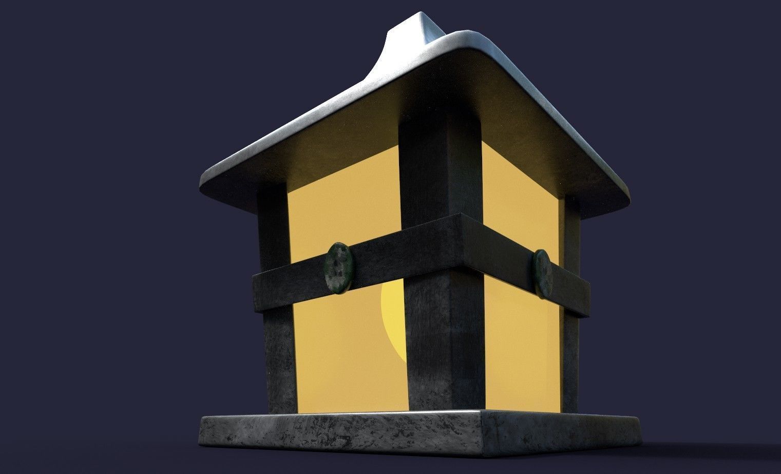 Old Street Light  Low-poly Low-poly 3D model_1
