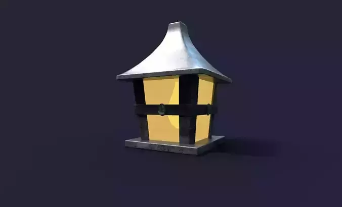 Old Street Light  Low-poly