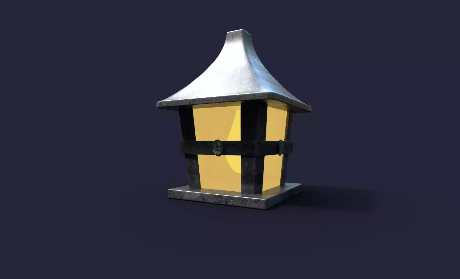 Old Street Light  Low-poly Low-poly 3D model_0
