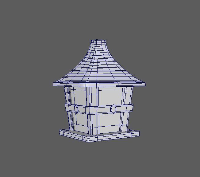 Old Street Light  Low-poly Low-poly 3D model_2