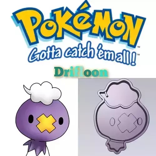 Amazing Pokemon Drifloon Cookie Cutter Stamp Cake Decorating 