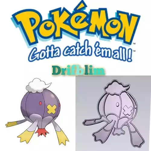 Amazing Pokemon Drifblim Cookie Cutter Stamp Cake Decorating 