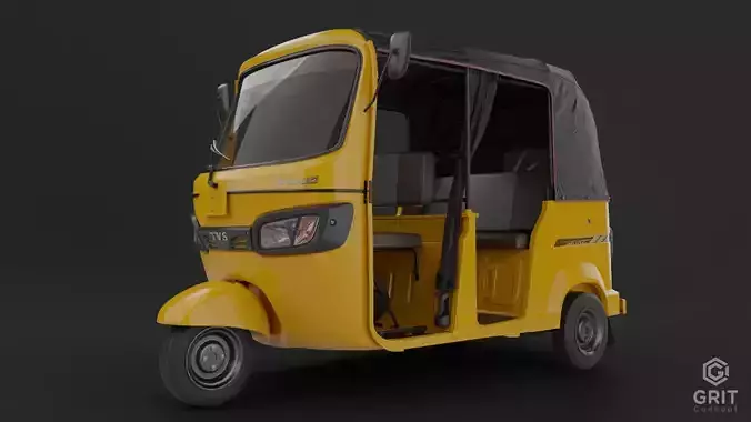 TRICYCLE - RICKSHAW  3D MODEL Low-poly 3D model
