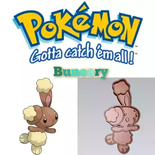 Amazing Pokemon Buneary Cookie Cutter Stamp Cake Decorating 