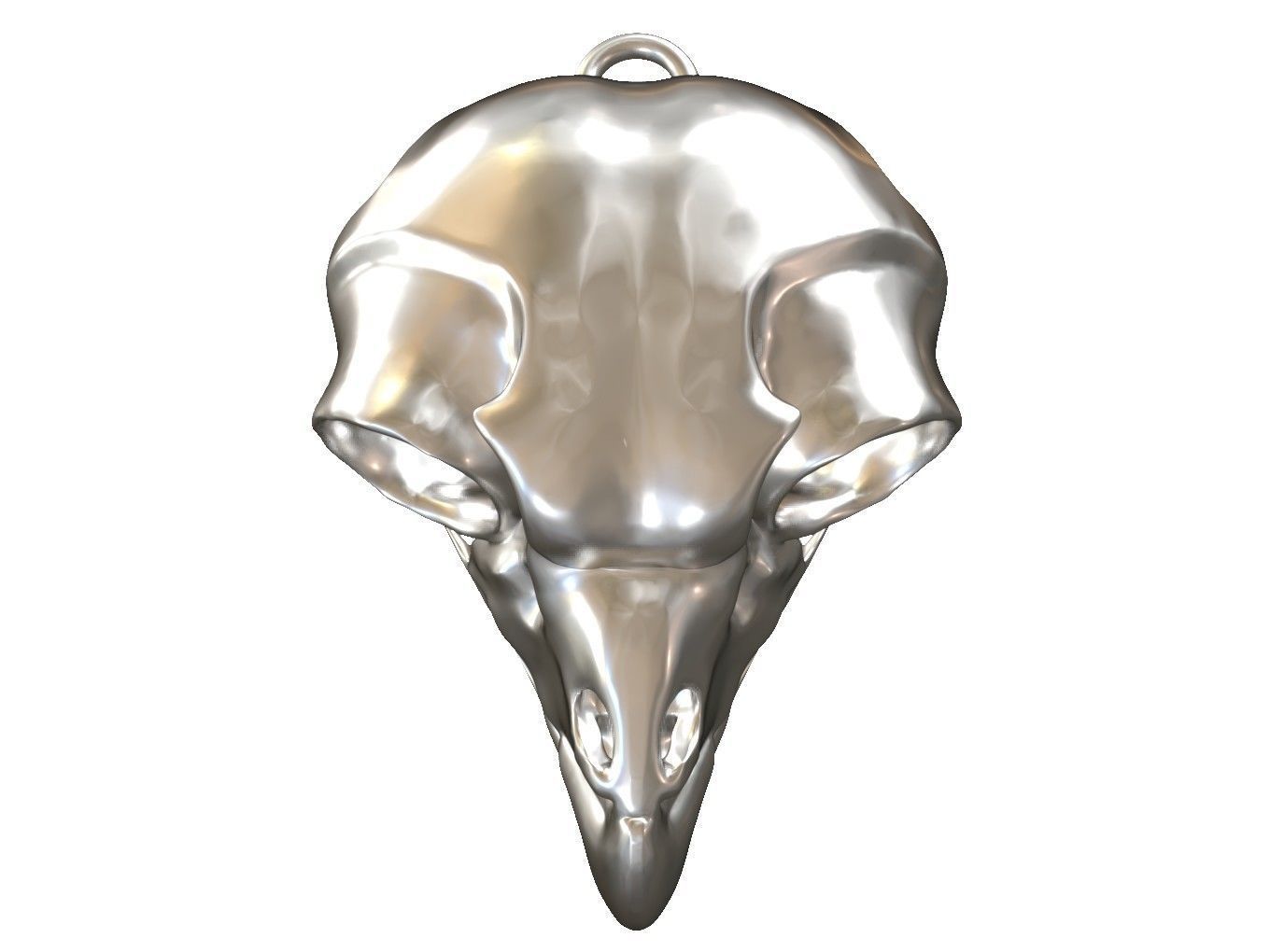 Cranium Owl Charm 3D print model_7