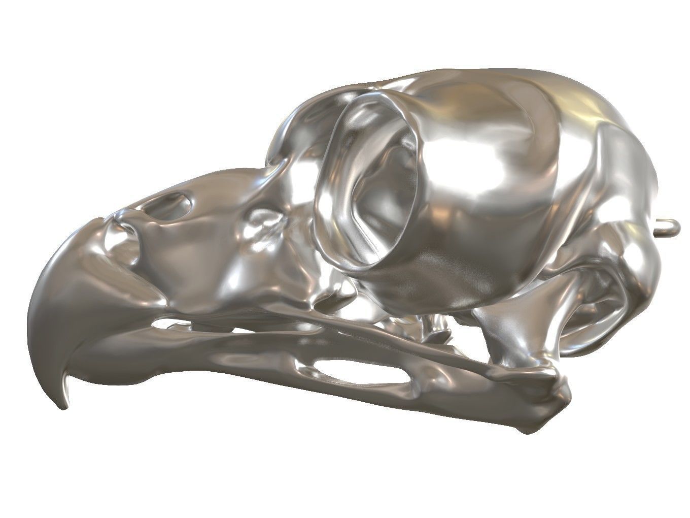 Cranium Owl Charm 3D print model_1