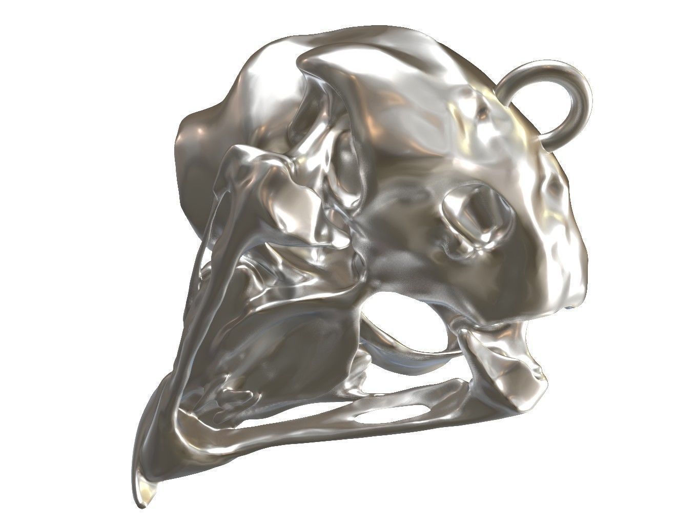 Cranium Owl Charm 3D print model_3