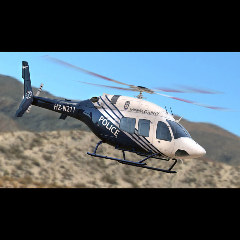 Bell 429 Police Helicopter 3D model_1