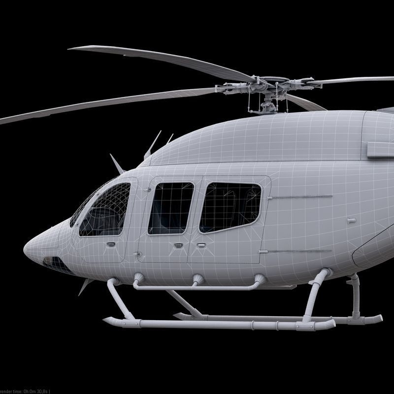 Bell 429 Police Helicopter 3D model_10