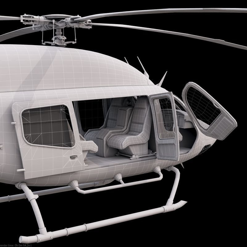 Bell 429 Police Helicopter 3D model_8