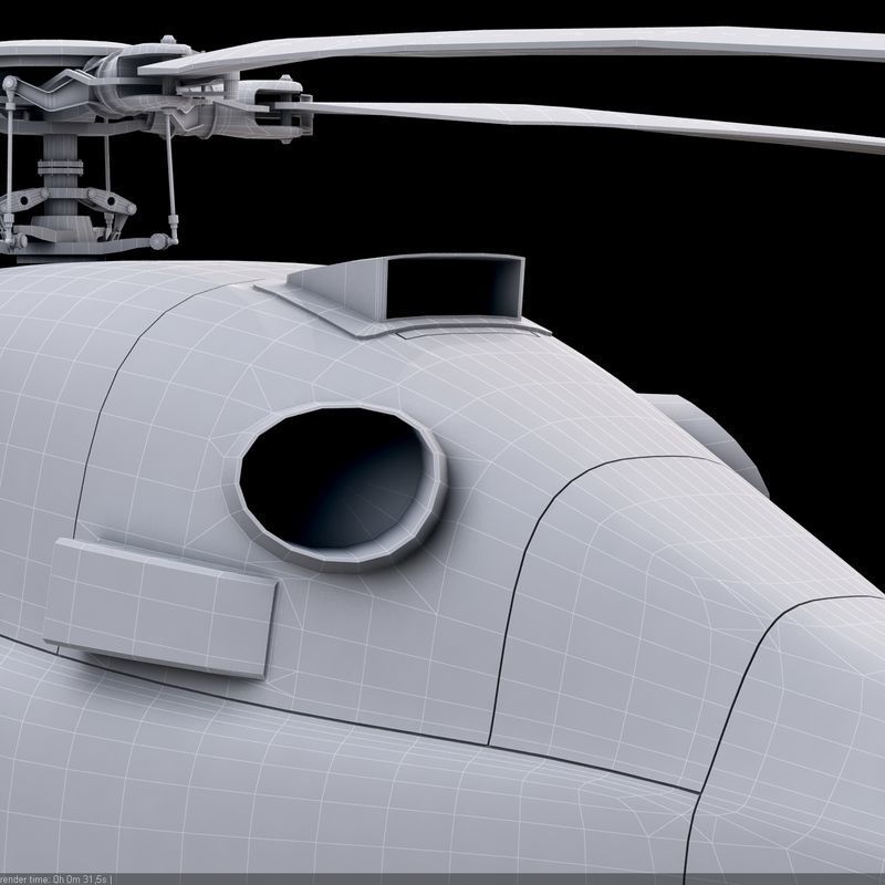 Bell 429 Police Helicopter 3D model_16