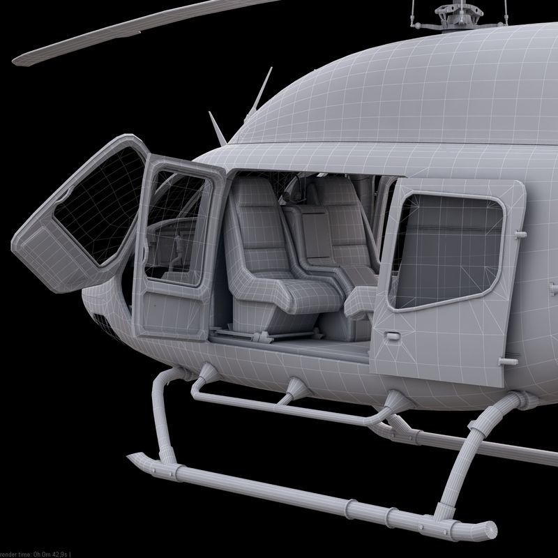 Bell 429 Police Helicopter 3D model_13