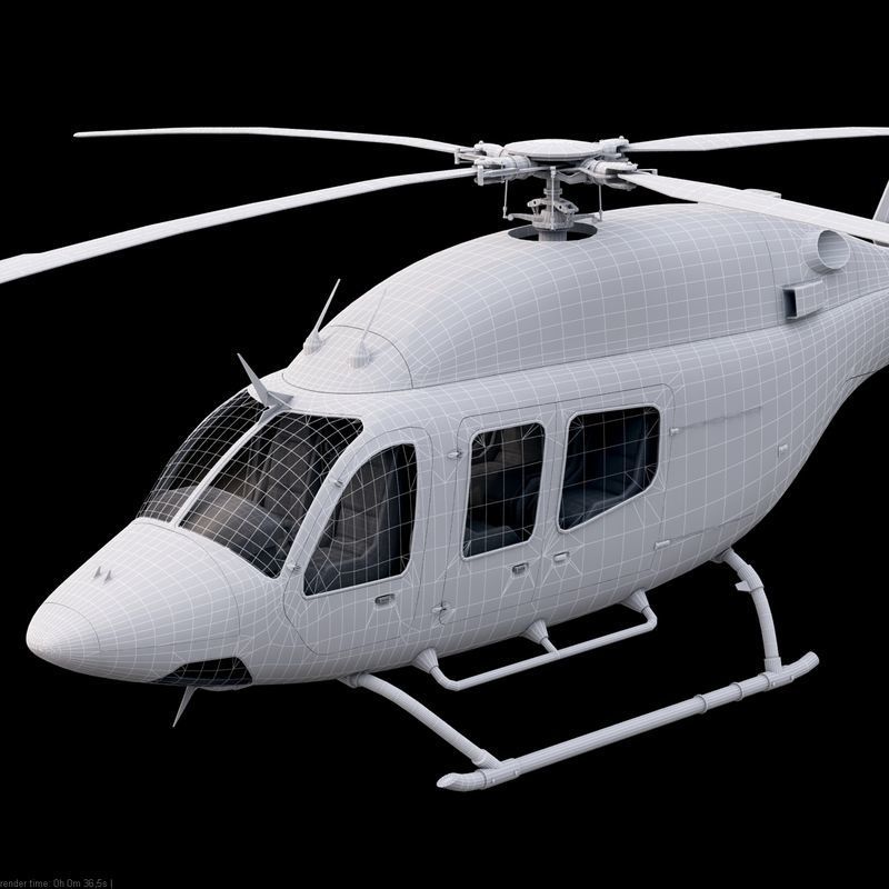 Bell 429 Police Helicopter 3D model_12
