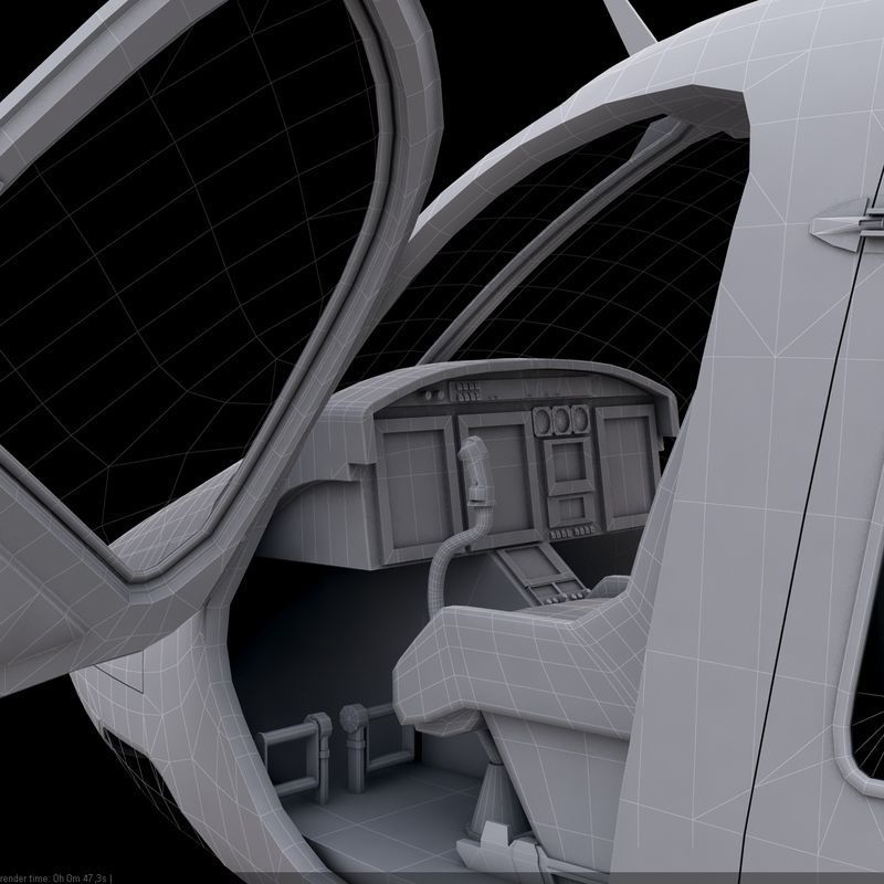 Bell 429 Police Helicopter 3D model_14