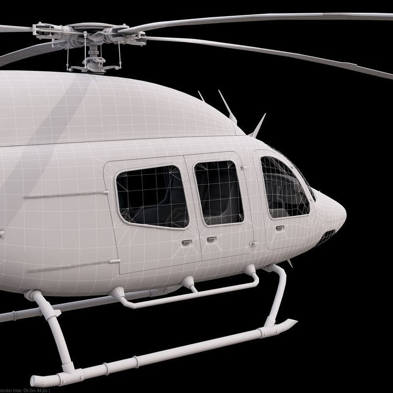 Bell 429 Police Helicopter 3D model_7