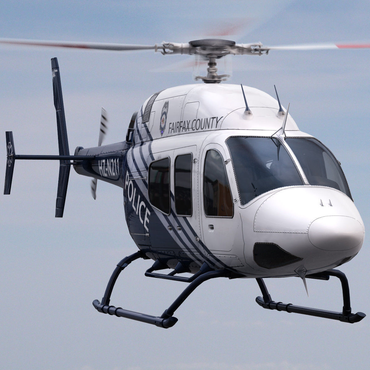 Bell 429 Police Helicopter 3D model_2