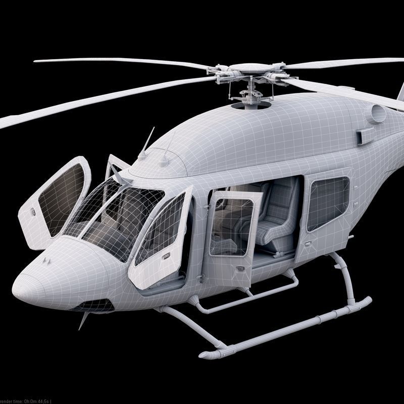 Bell 429 Police Helicopter 3D model_11