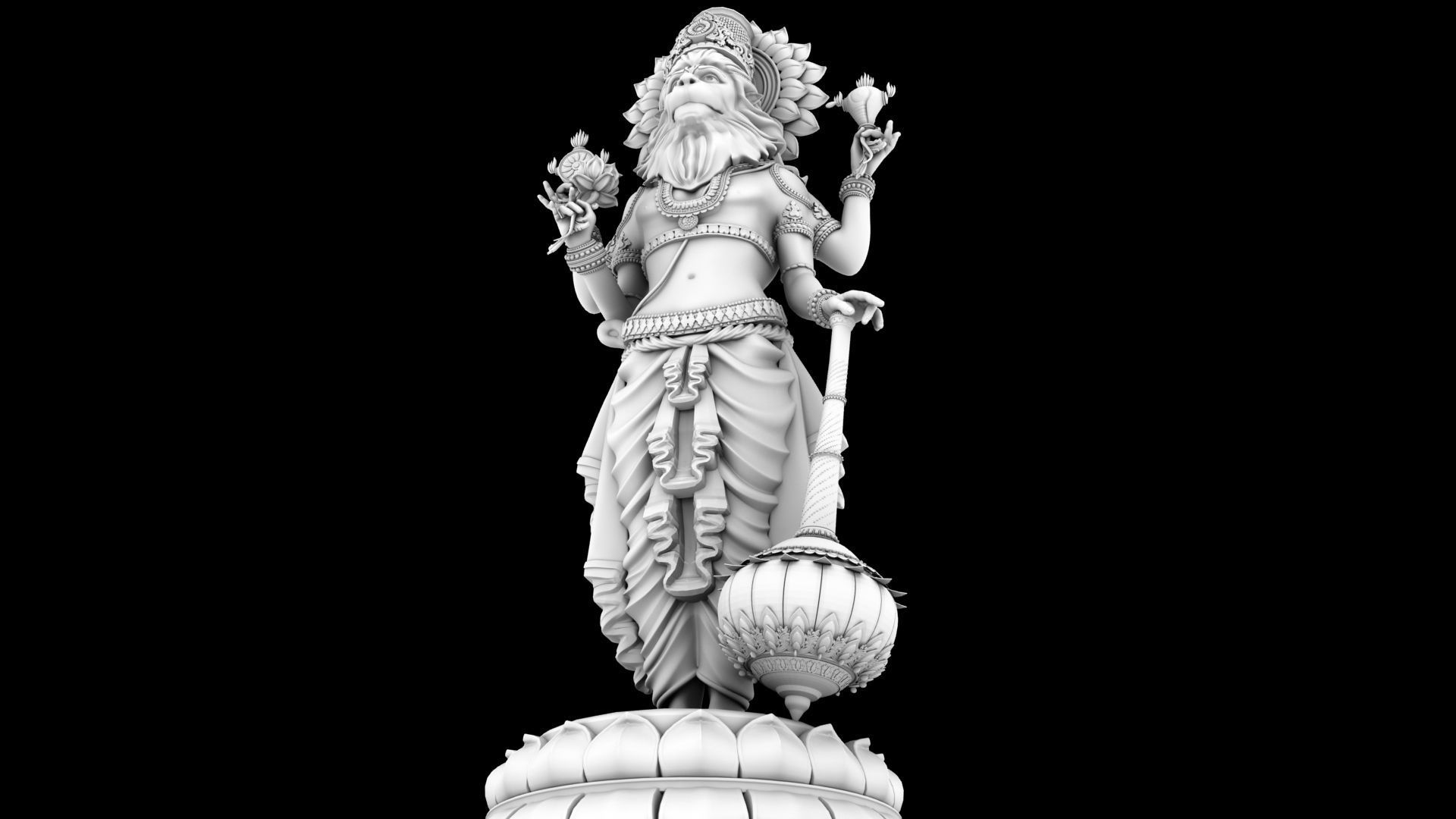 god narasimha 3D model_9