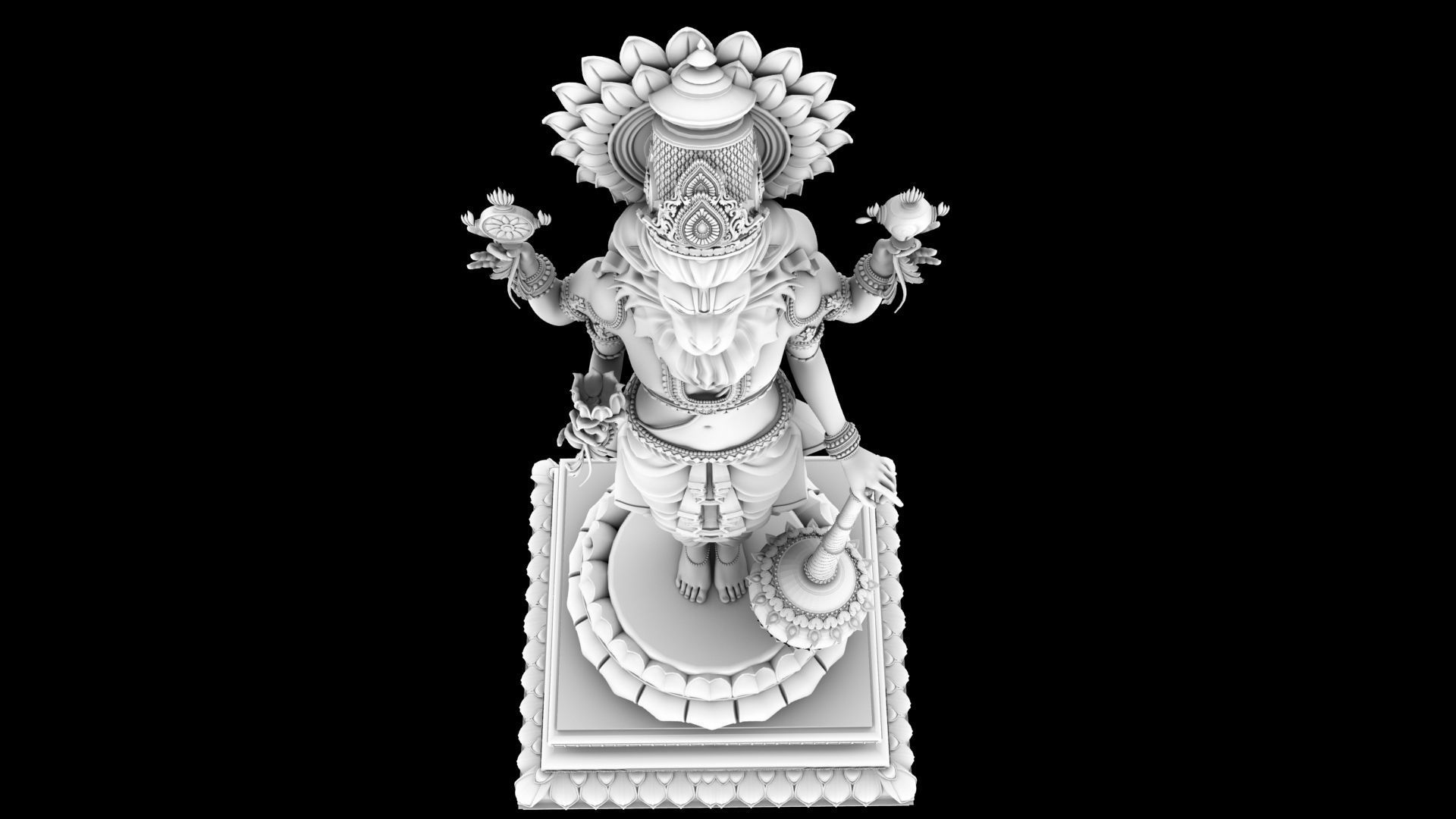 god narasimha 3D model_8