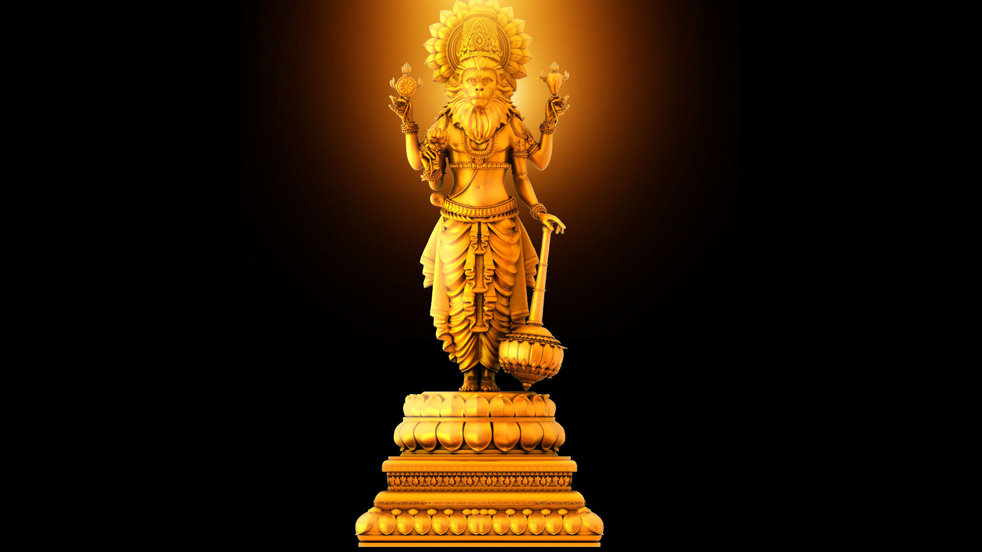 god narasimha 3D model_1