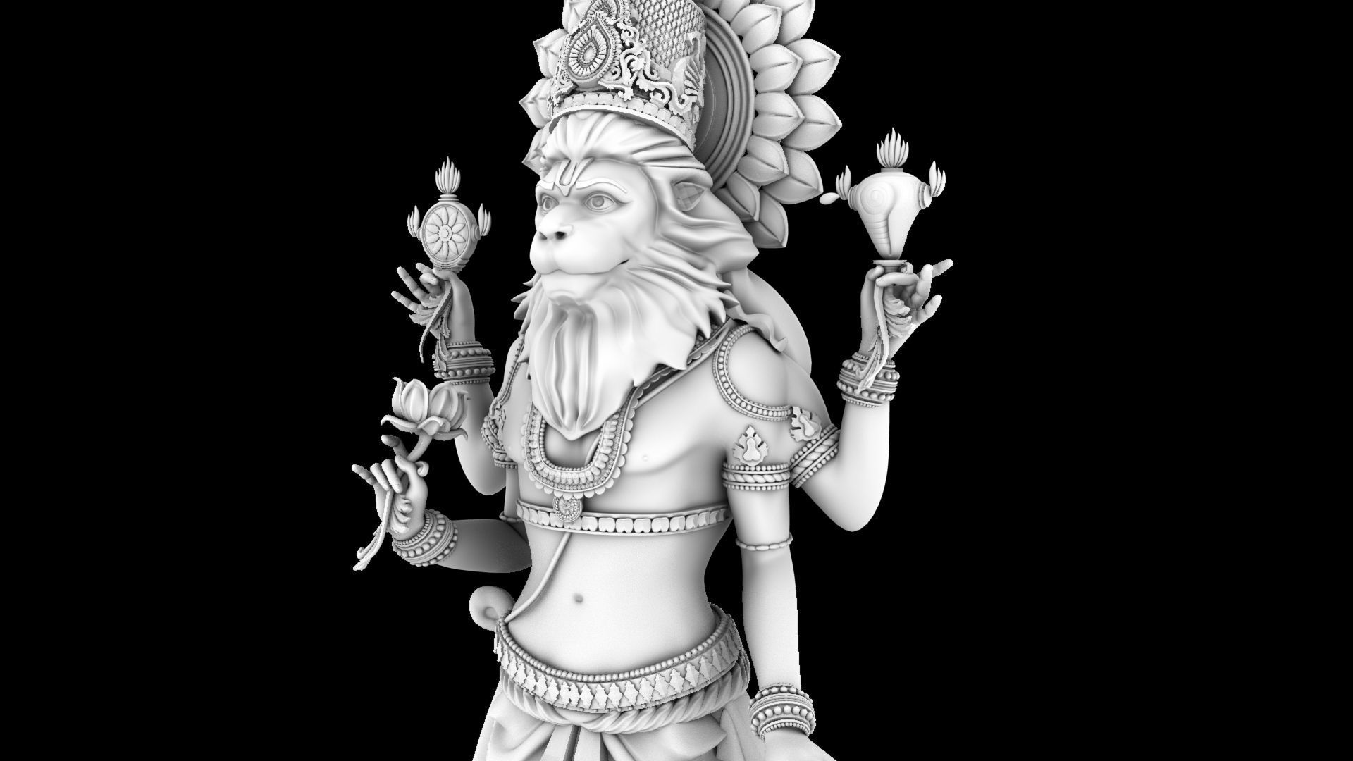 god narasimha 3D model_11
