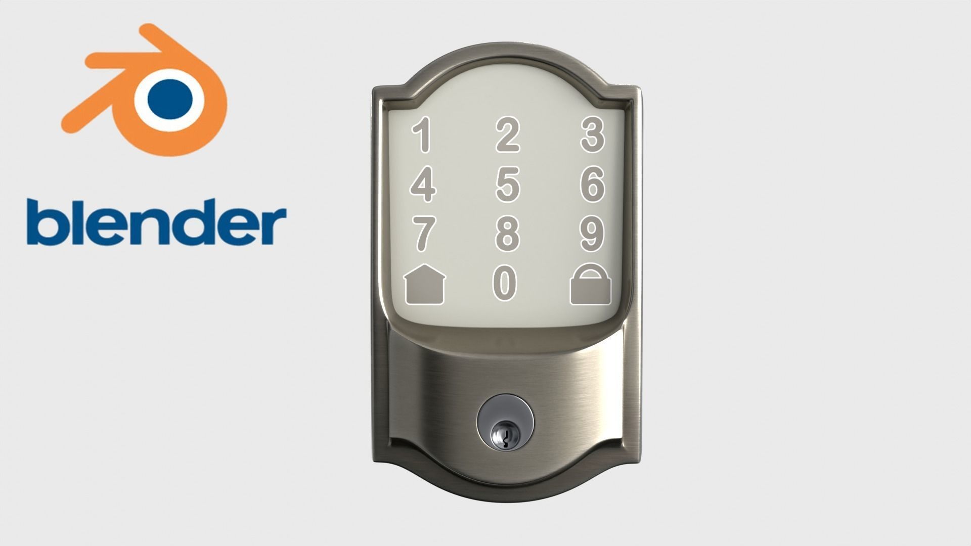 3D Smart Lock Low-poly 3D model_6