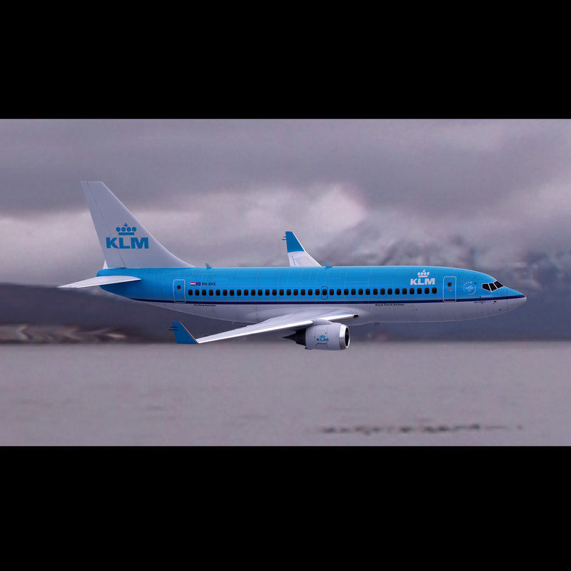 Boeing 737 KLM Airlines 3D model_1