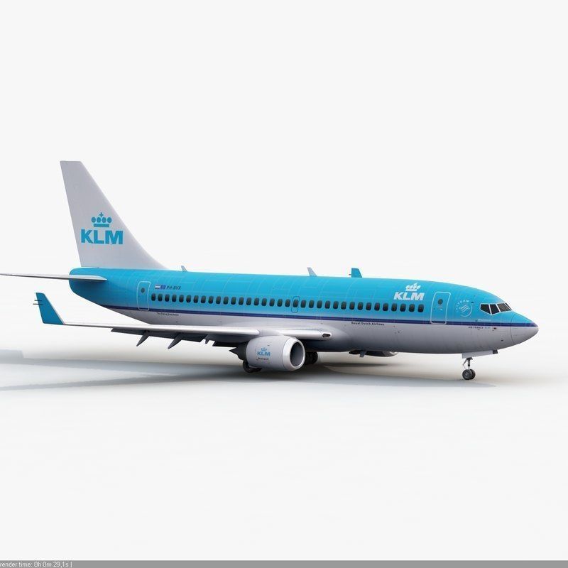Boeing 737 KLM Airlines 3D model_4