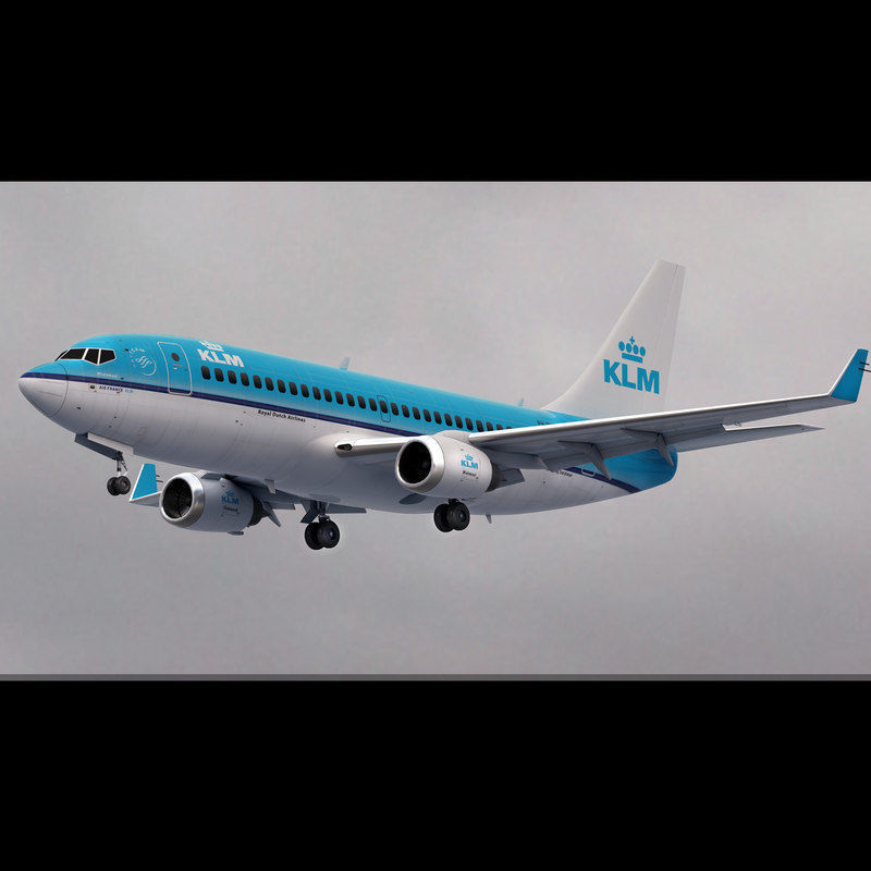 Boeing 737 KLM Airlines 3D model_0
