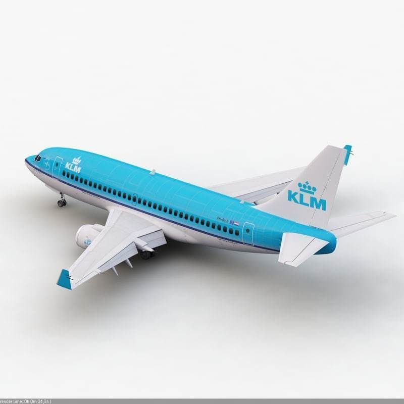 Boeing 737 KLM Airlines 3D model_10