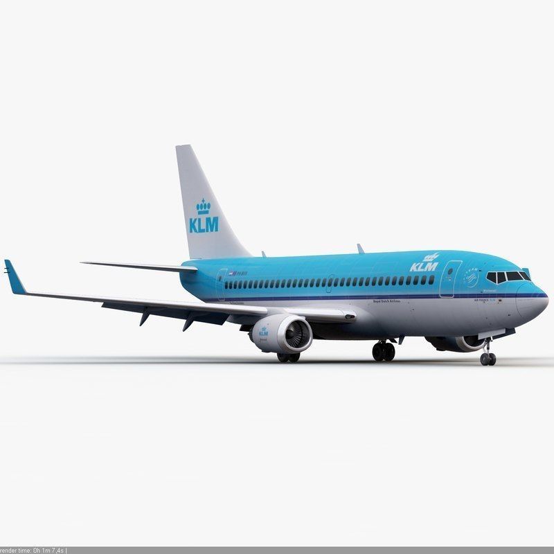 Boeing 737 KLM Airlines 3D model_5