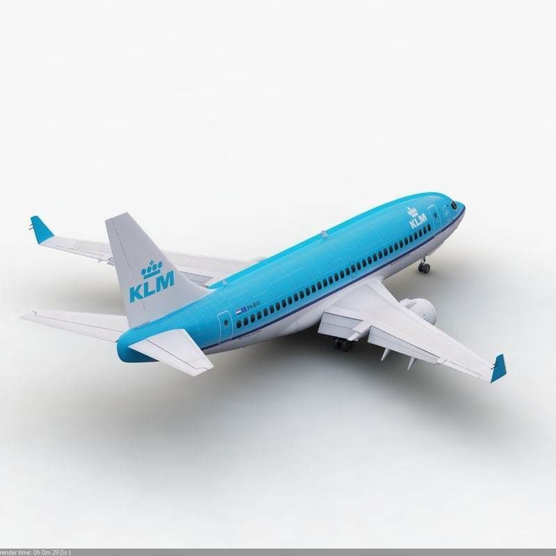 Boeing 737 KLM Airlines 3D model_11
