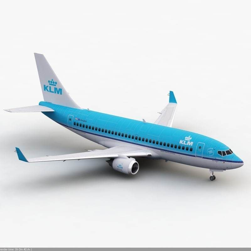 Boeing 737 KLM Airlines 3D model_12