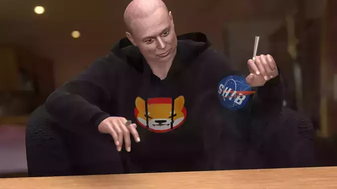Elon musk Rigged 3d model Low-poly 3D model