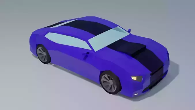 Sports car low poly
