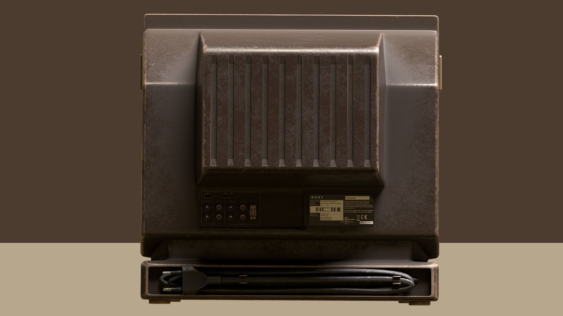 Retro Tv - Bony - Midpoly 3D model_4