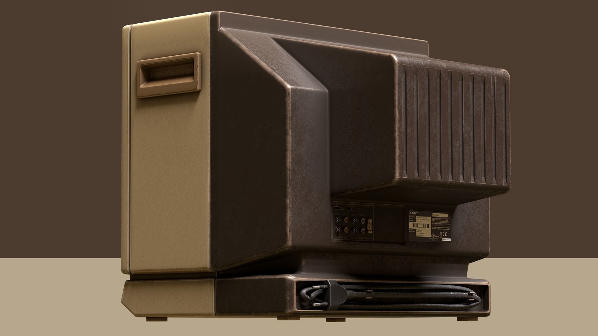 Retro Tv - Bony - Midpoly 3D model_3