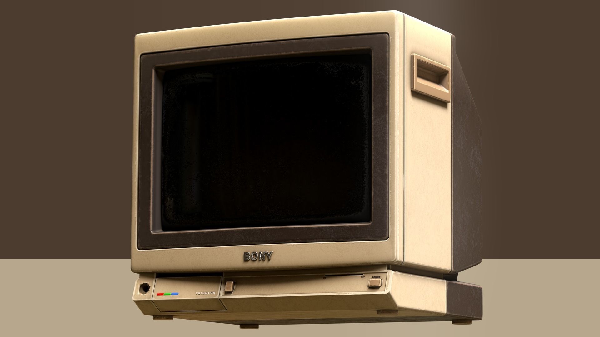 Retro Tv - Bony - Midpoly 3D model_2