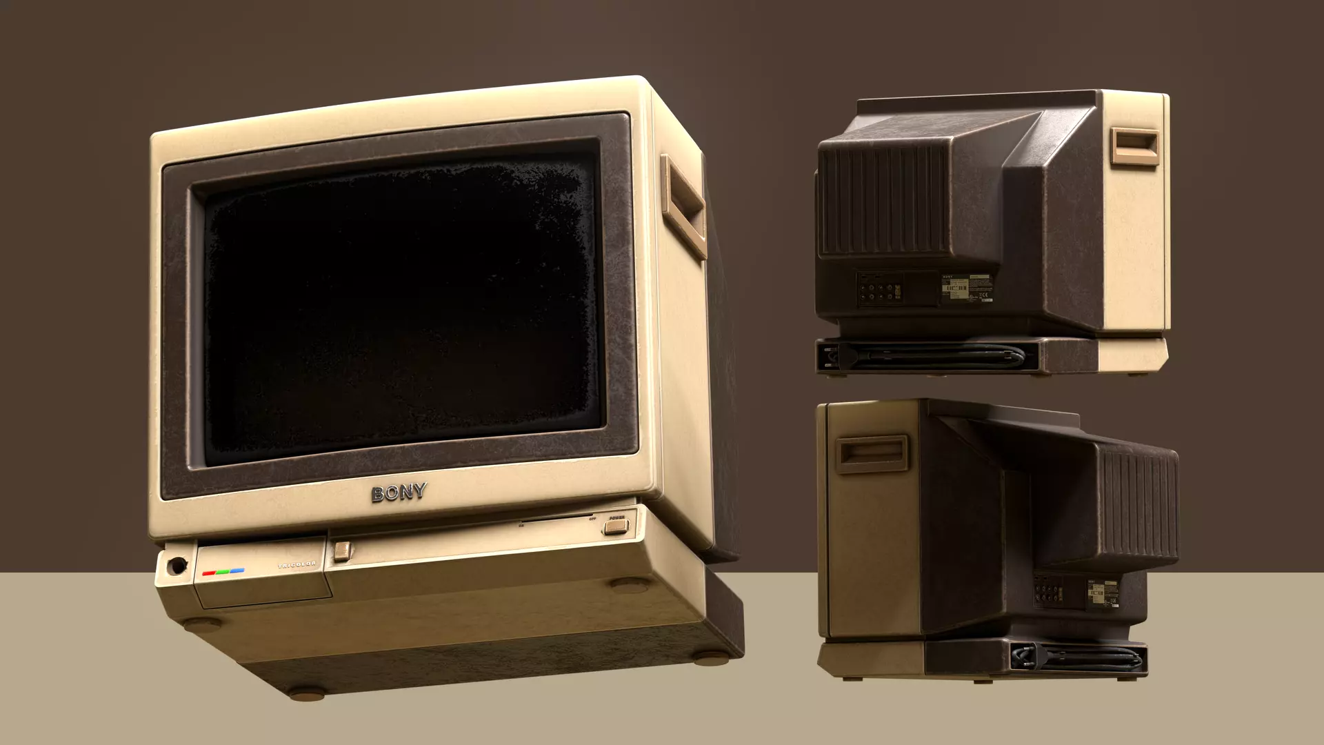 Retro Tv - Bony - Midpoly 3D model_0