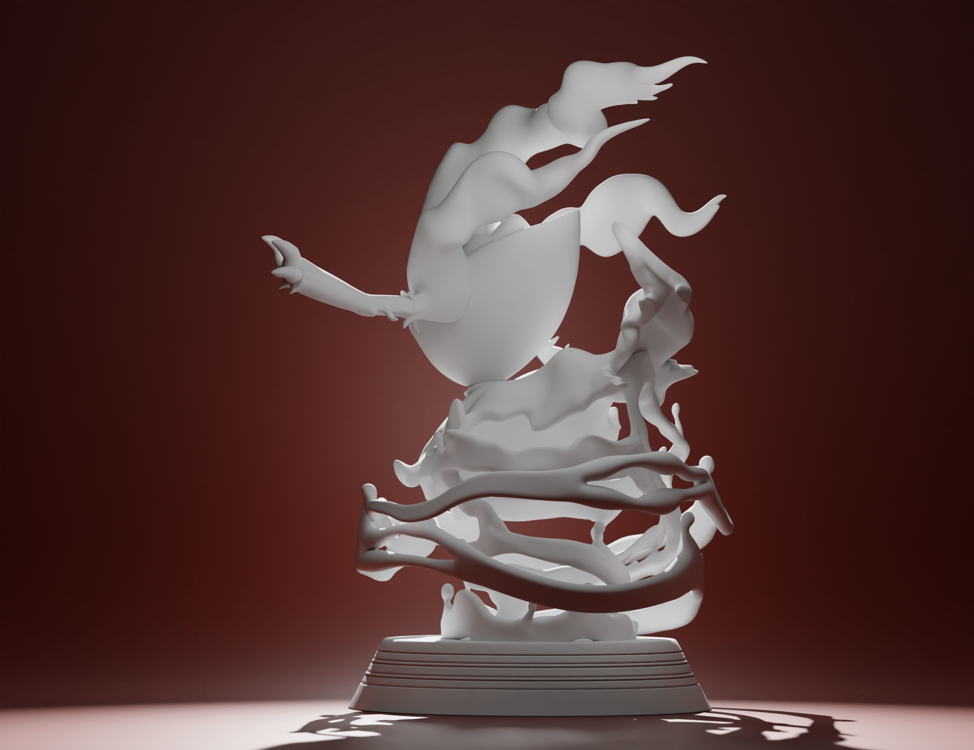 DARKRAI - 3D PRINTABLE POKEMON with cuts and as a whole 3D print model_24