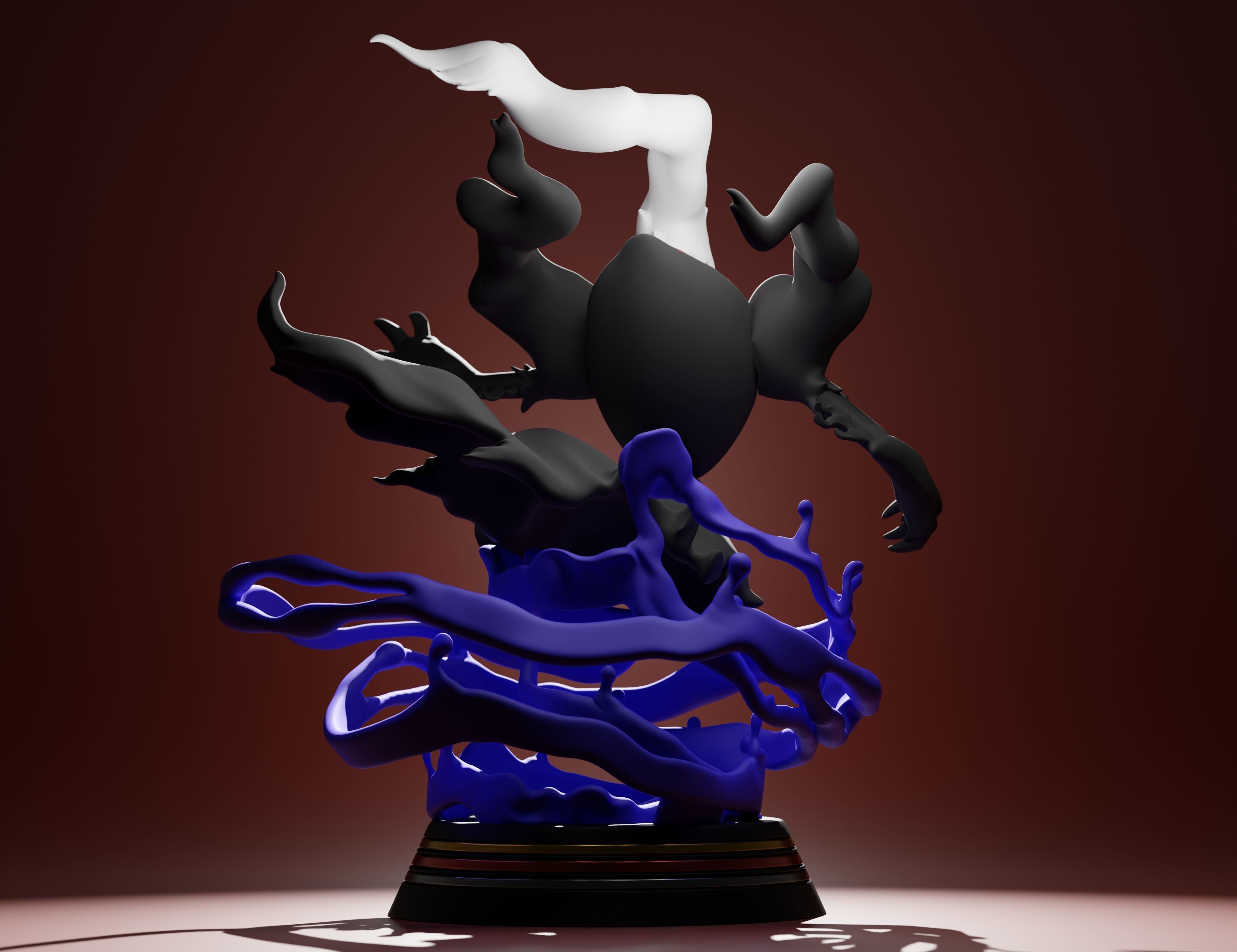 DARKRAI - 3D PRINTABLE POKEMON with cuts and as a whole 3D print model_14