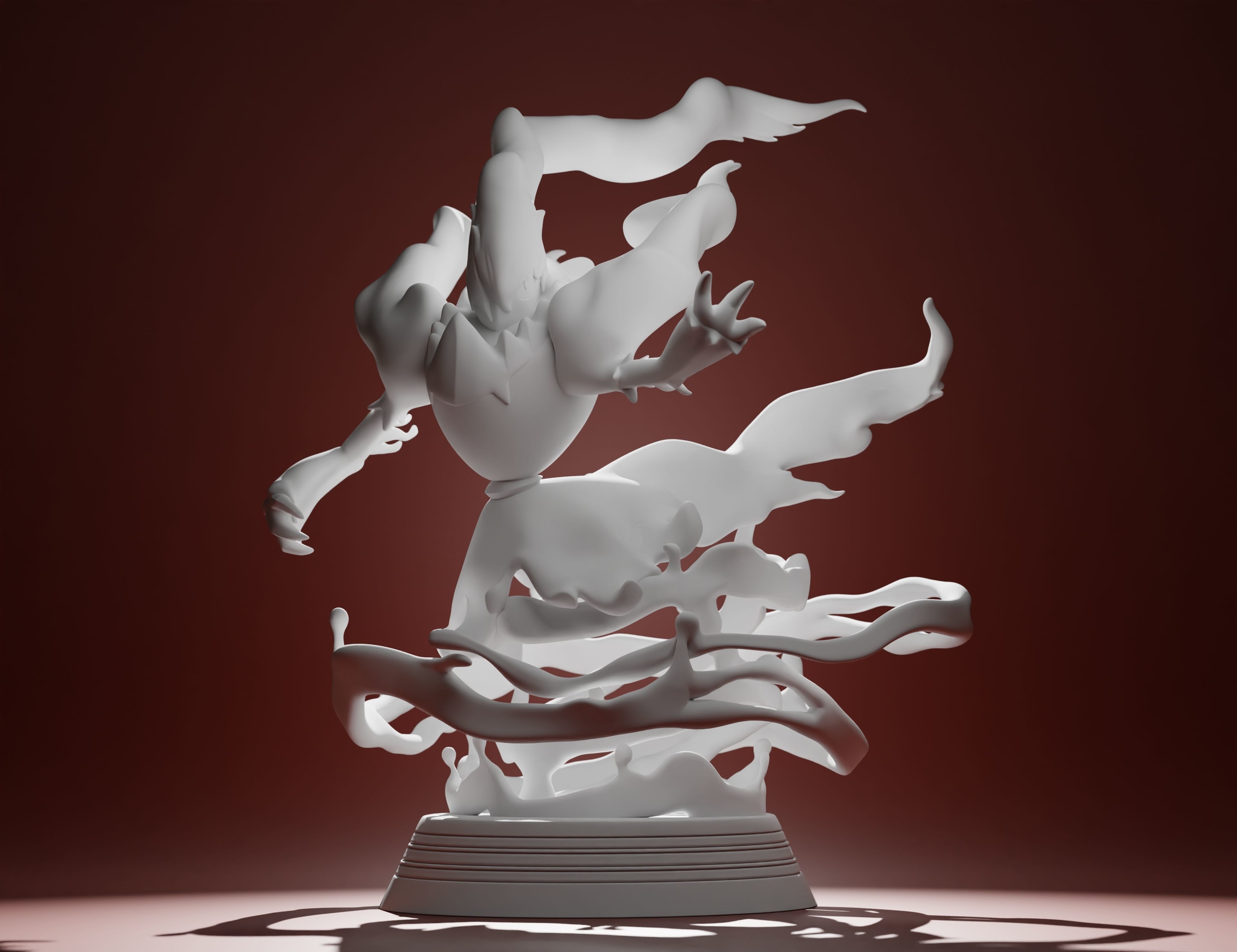 DARKRAI - 3D PRINTABLE POKEMON with cuts and as a whole 3D print model_4