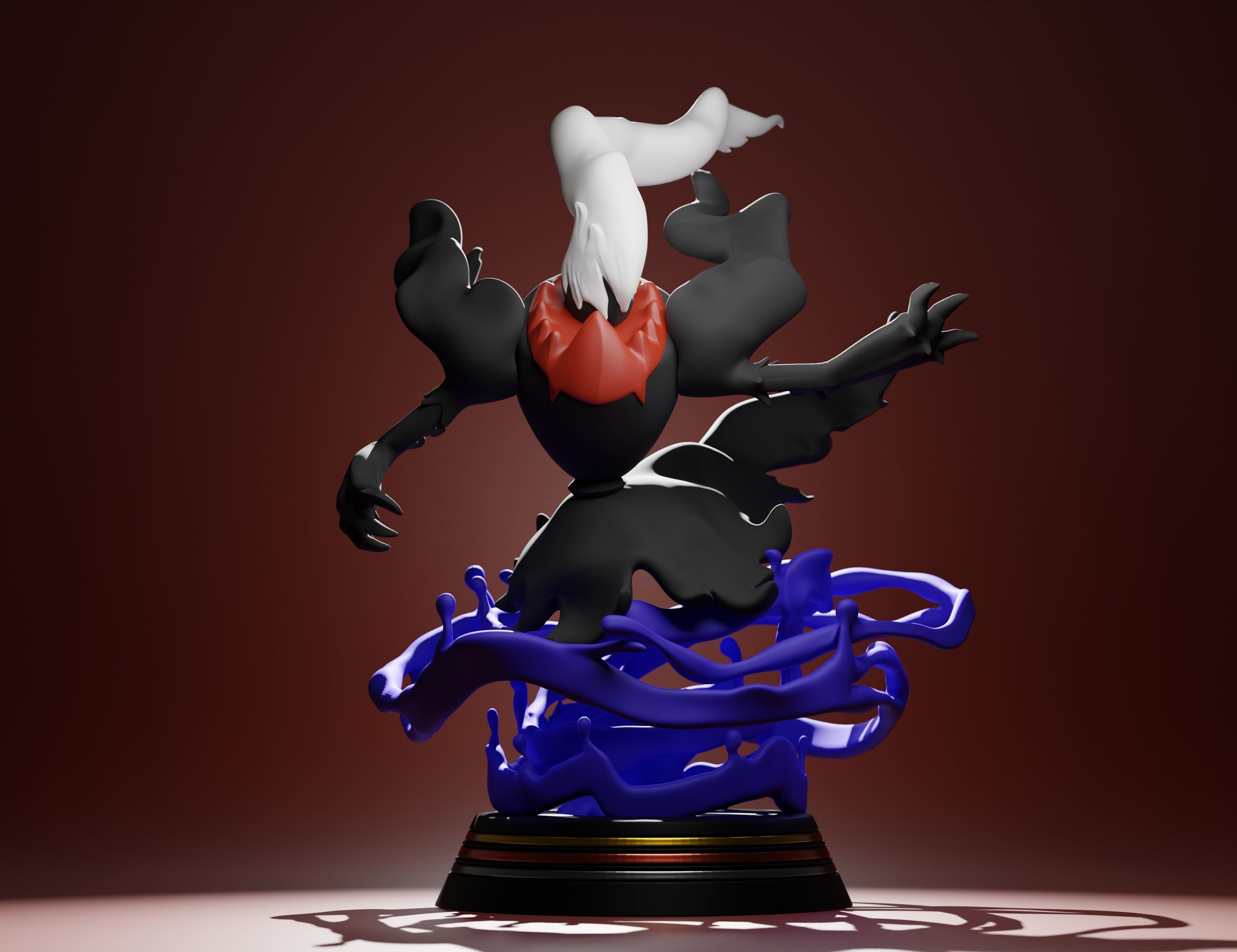 DARKRAI - 3D PRINTABLE POKEMON with cuts and as a whole 3D print model_1