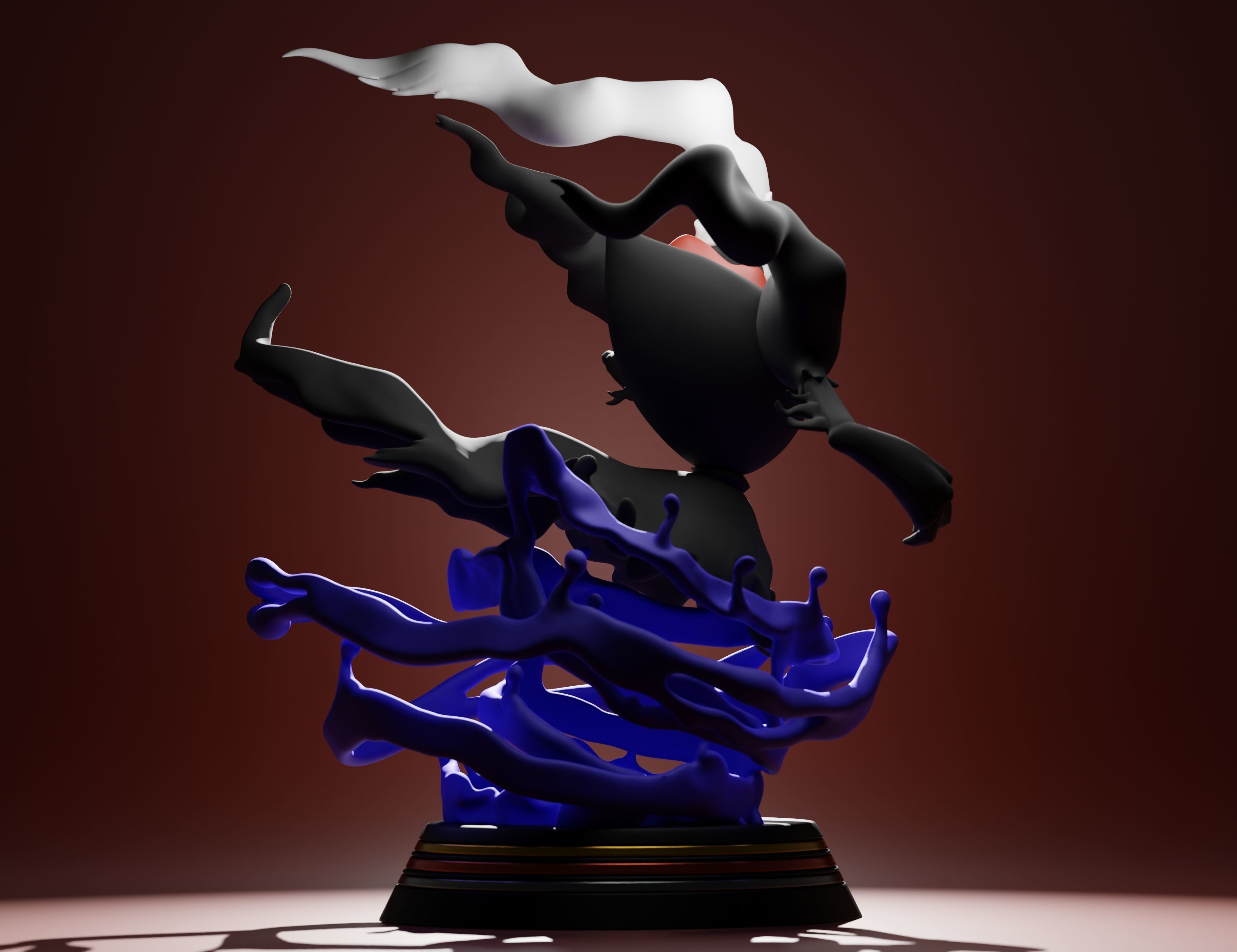 DARKRAI - 3D PRINTABLE POKEMON with cuts and as a whole 3D print model_15