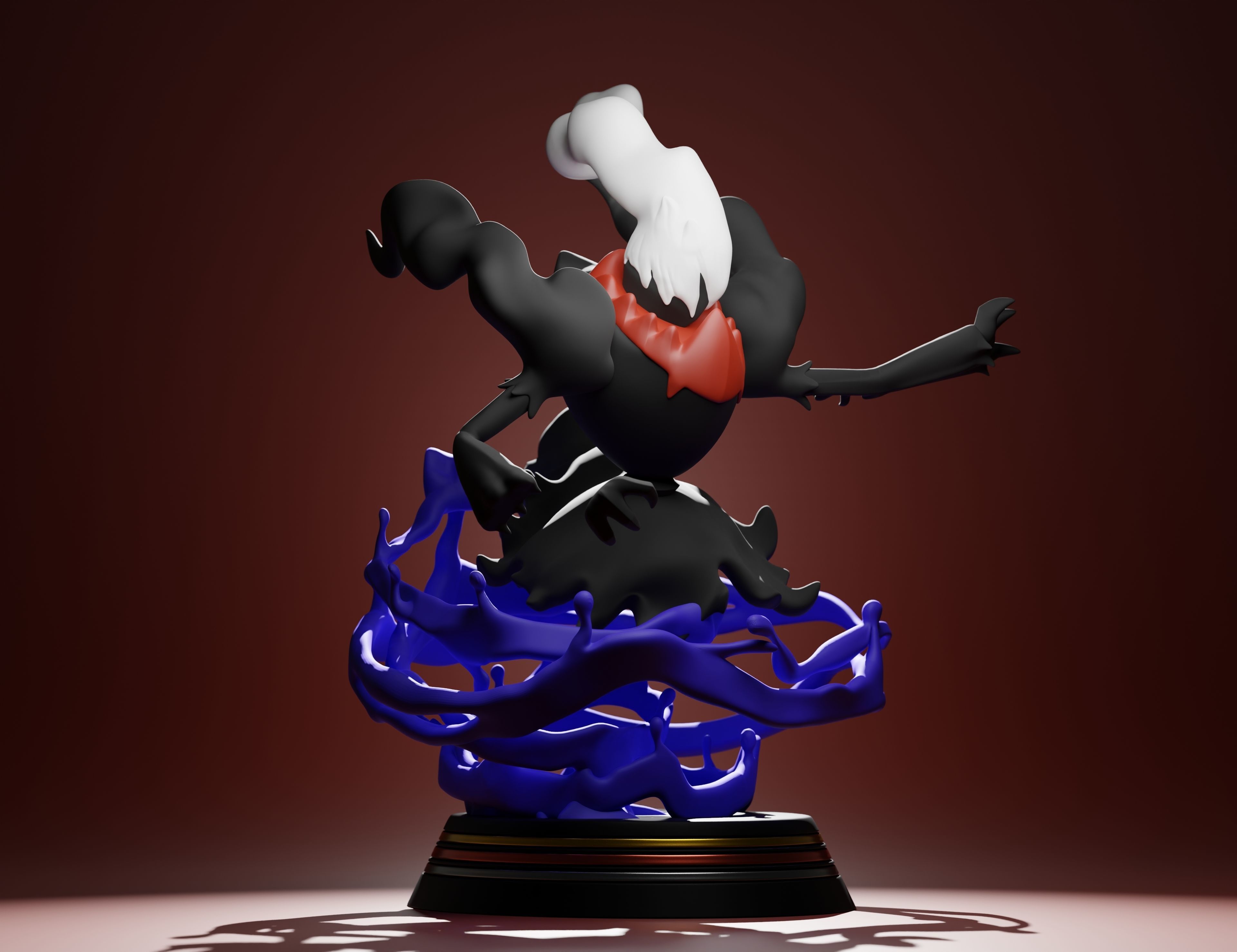 DARKRAI - 3D PRINTABLE POKEMON with cuts and as a whole 3D print model_31