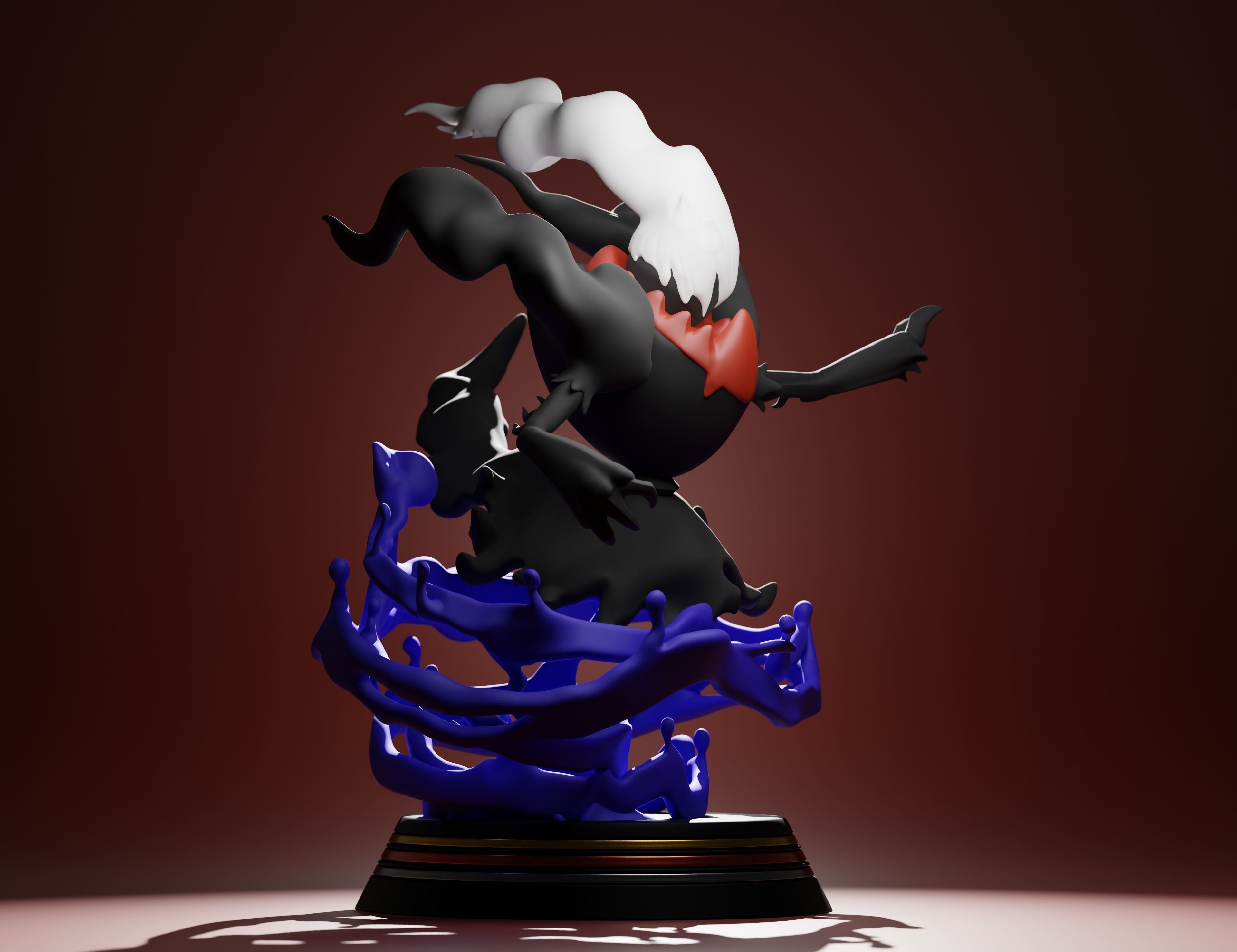 DARKRAI - 3D PRINTABLE POKEMON with cuts and as a whole 3D print model_30