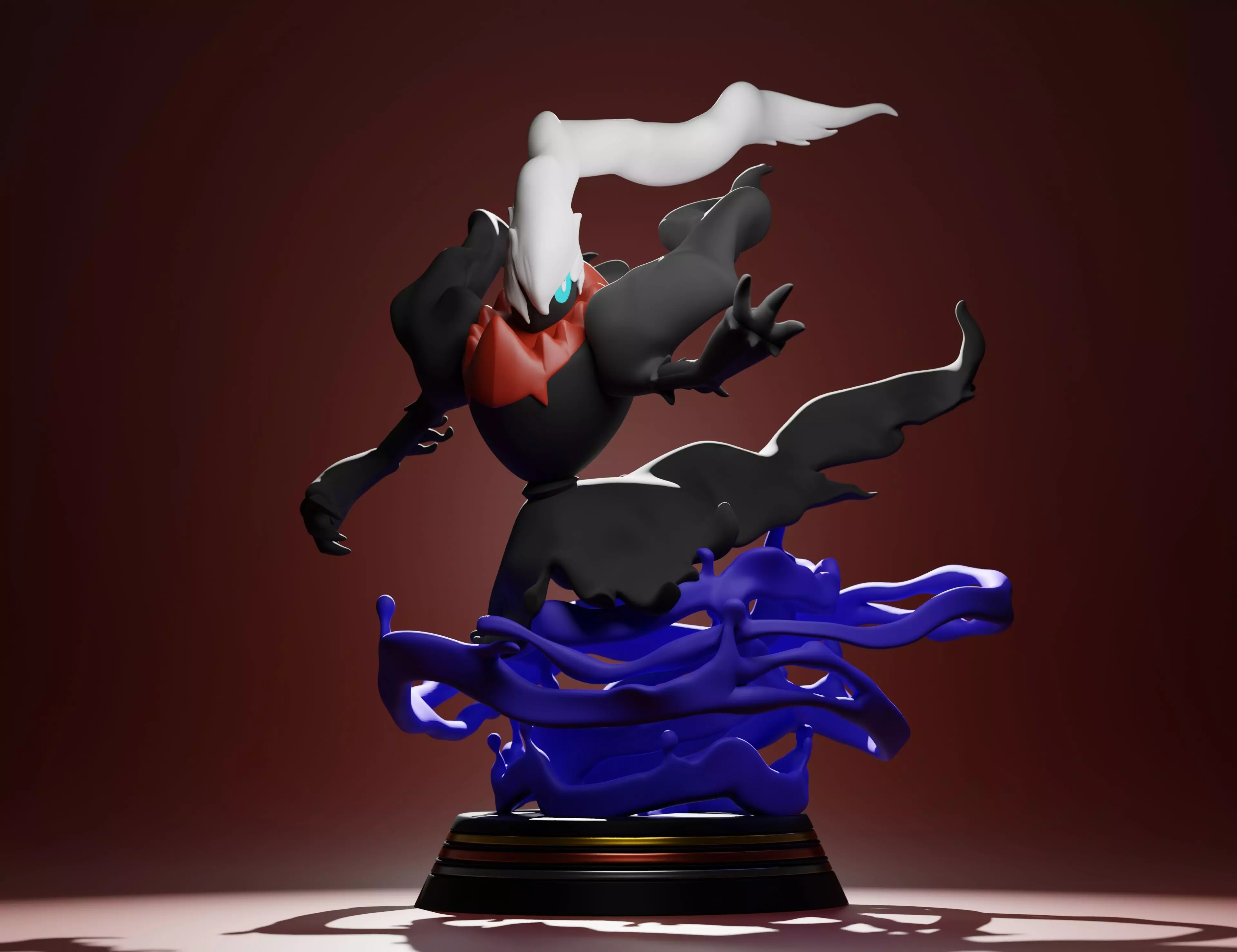 DARKRAI - 3D PRINTABLE POKEMON with cuts and as a whole 3D print model_0